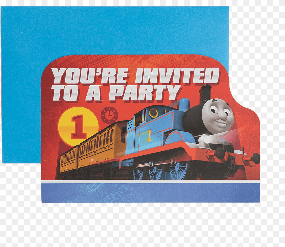 Thomas Amp Friends Party Invitations With Envelopes Thomas The Tank Engine Party, Advertisement, Poster, Railway, Train Free Png