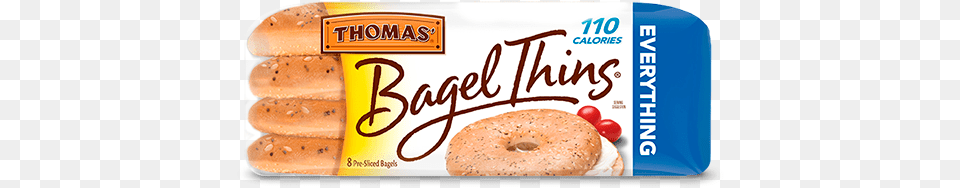 Thomas Everything Bagel Thins Bagels Product Thomas Everything Bagel Thins, Bread, Food Png Image