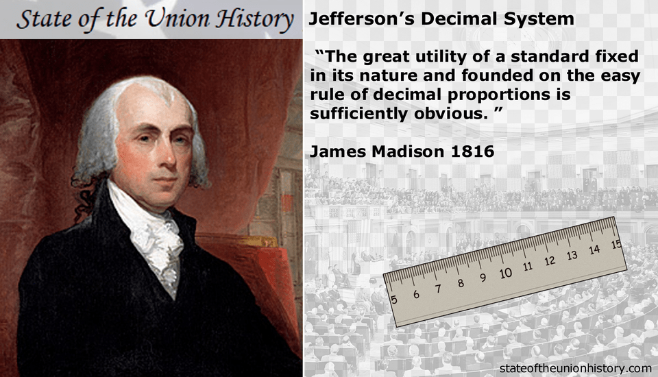 Thomas Jefferson39s Decimal System1 James Madison Indian Removal, Adult, People, Man, Male Png Image