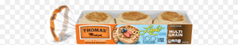 Thomas Light Multi Grain English Muffins Package Thomas Light Multigrain English Muffin, Bread, Food, Pita Free Png Download