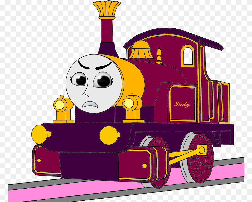 Thomas The Tank Engine Face Thomas Lady, Vehicle, Transportation, Locomotive, Train Png Image