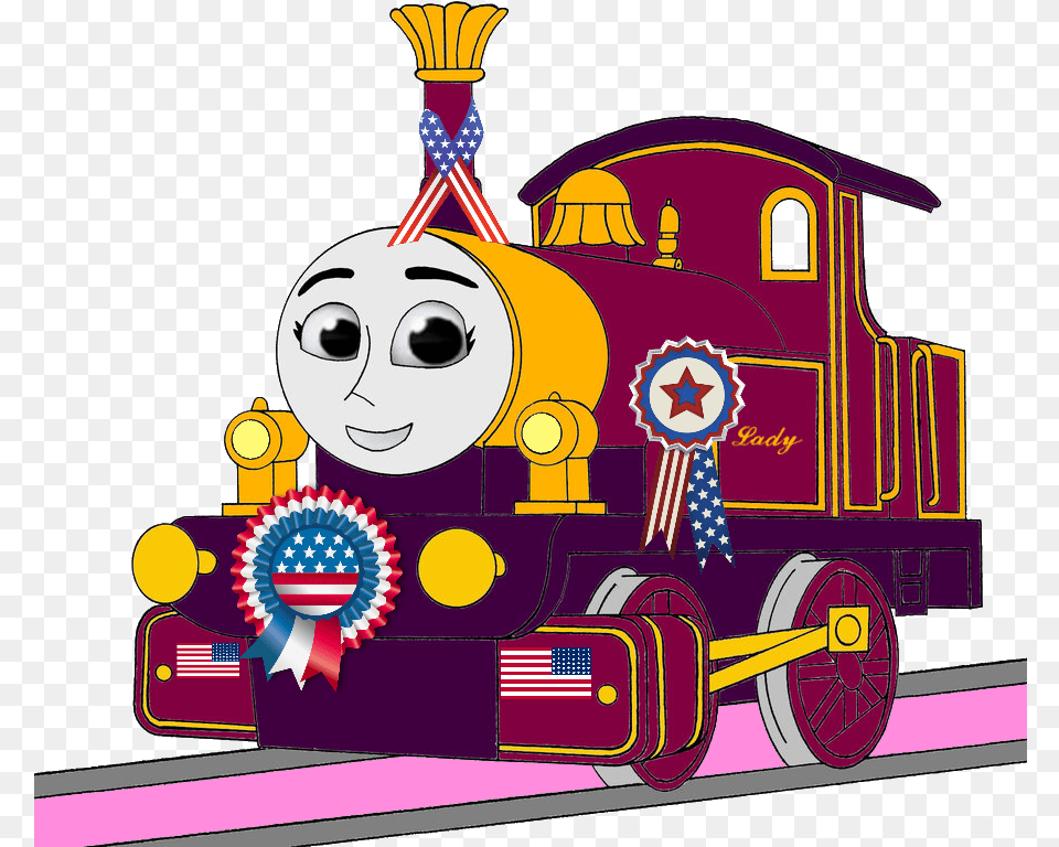 Thomas The Tank Engine Images Lady With 4th Of July Thomas The Tank Engine Love, Vehicle, Transportation, Locomotive, Train Free Transparent Png