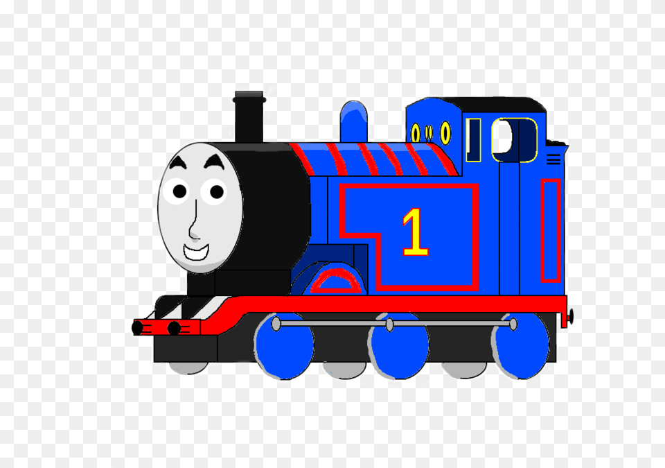 Thomas The Train Train Side On Clipart, Vehicle, Transportation, Locomotive, Railway Free Png
