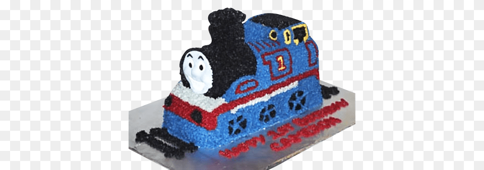 Thomas Train Cake, Birthday Cake, Cream, Dessert, Food Free Png