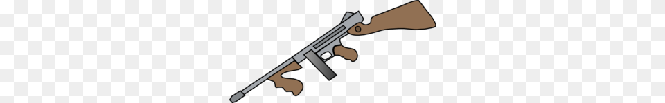 Thompson Machine Gun Clip Art, Firearm, Rifle, Weapon, Machine Gun Png