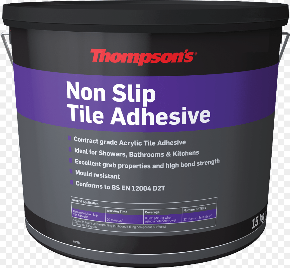 Thompsons Non Slip Tile Adhesive 15kg Plastic, Paint Container, Mailbox Png Image
