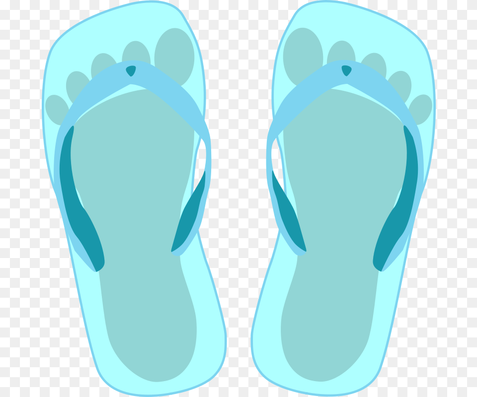 Thong 004 Blue Foot, Clothing, Flip-flop, Footwear Free Transparent Png