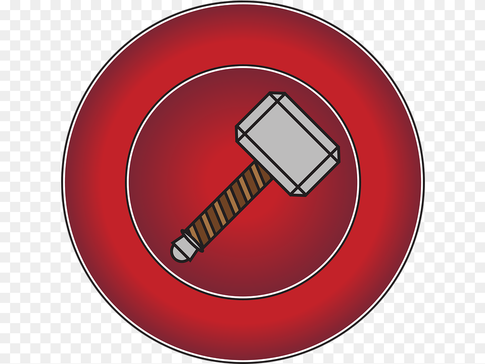 Thor Avengers Marvel Free Vector Graphic On Pixabay Circle, Device, Hammer, Tool, Disk Png