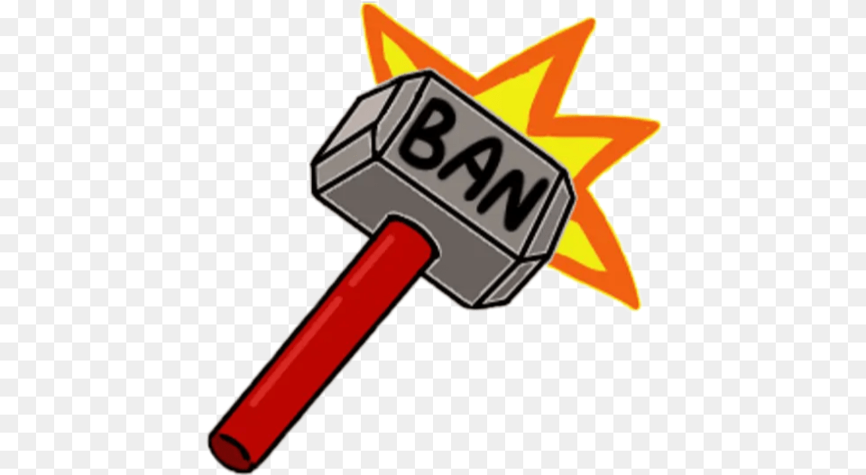 Thor Banned Hammer Ban Hammer Discord Emoji, Device Png