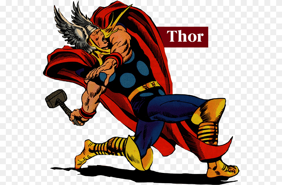 Thor Cartoon, Book, Comics, Publication, Person Png