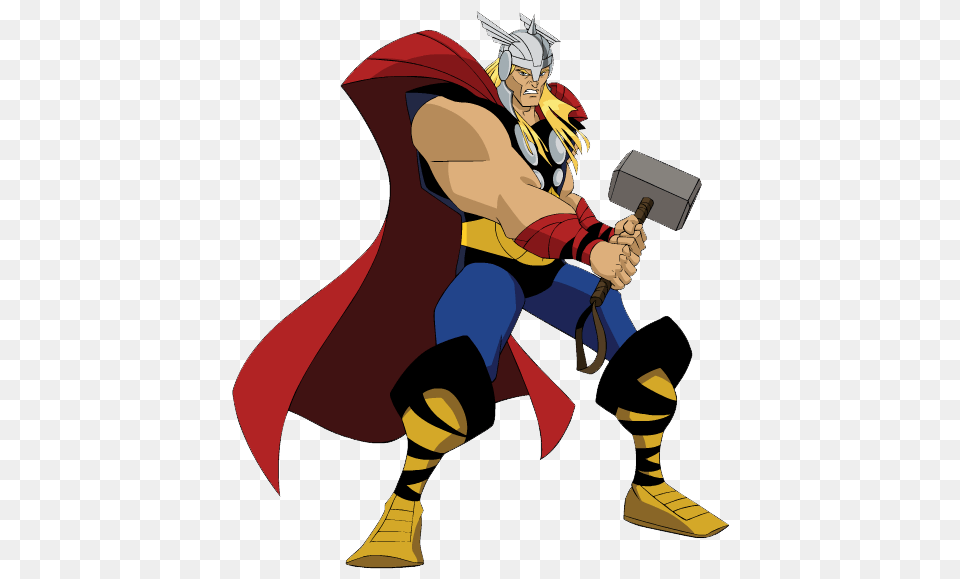 Thor Cartoon Cliparts, Book, Cape, Clothing, Comics Free Png Download