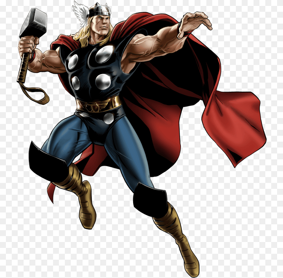 Thor Cartoon Marvel Comics Thor, Adult, Person, Female, Woman Free Transparent Png