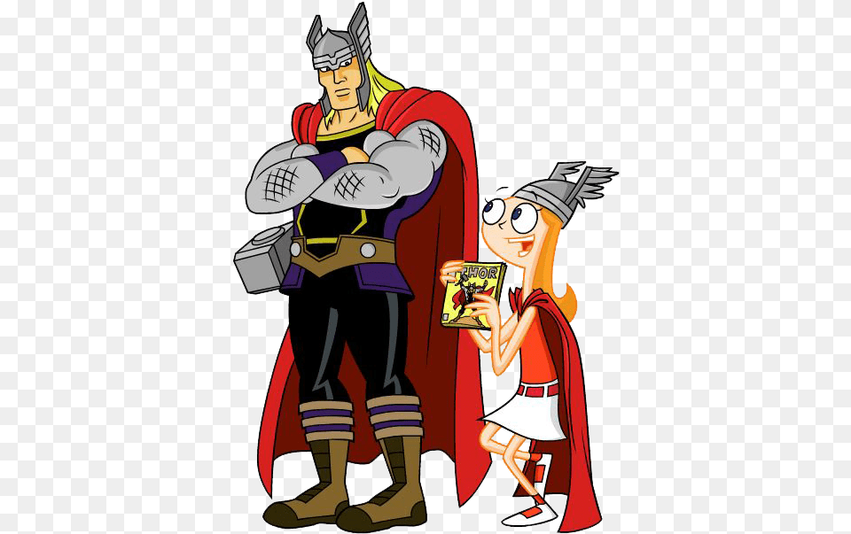 Thor Clipart Disney Xd Phineas Y Ferb Mission Marvel, Book, Comics, Publication, Adult Free Png