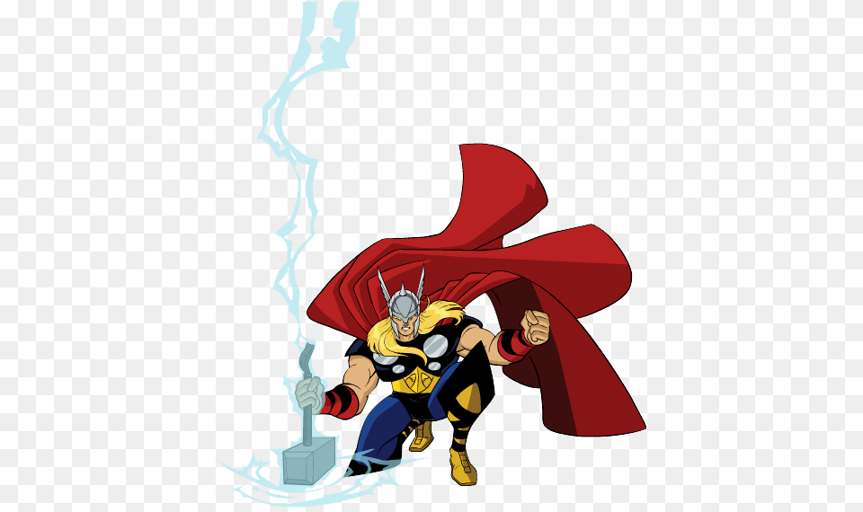 Thor Cliparts Download Clip Art Avengers Mightiest Heroes Thor, Book, Comics, Publication, Person Free Png