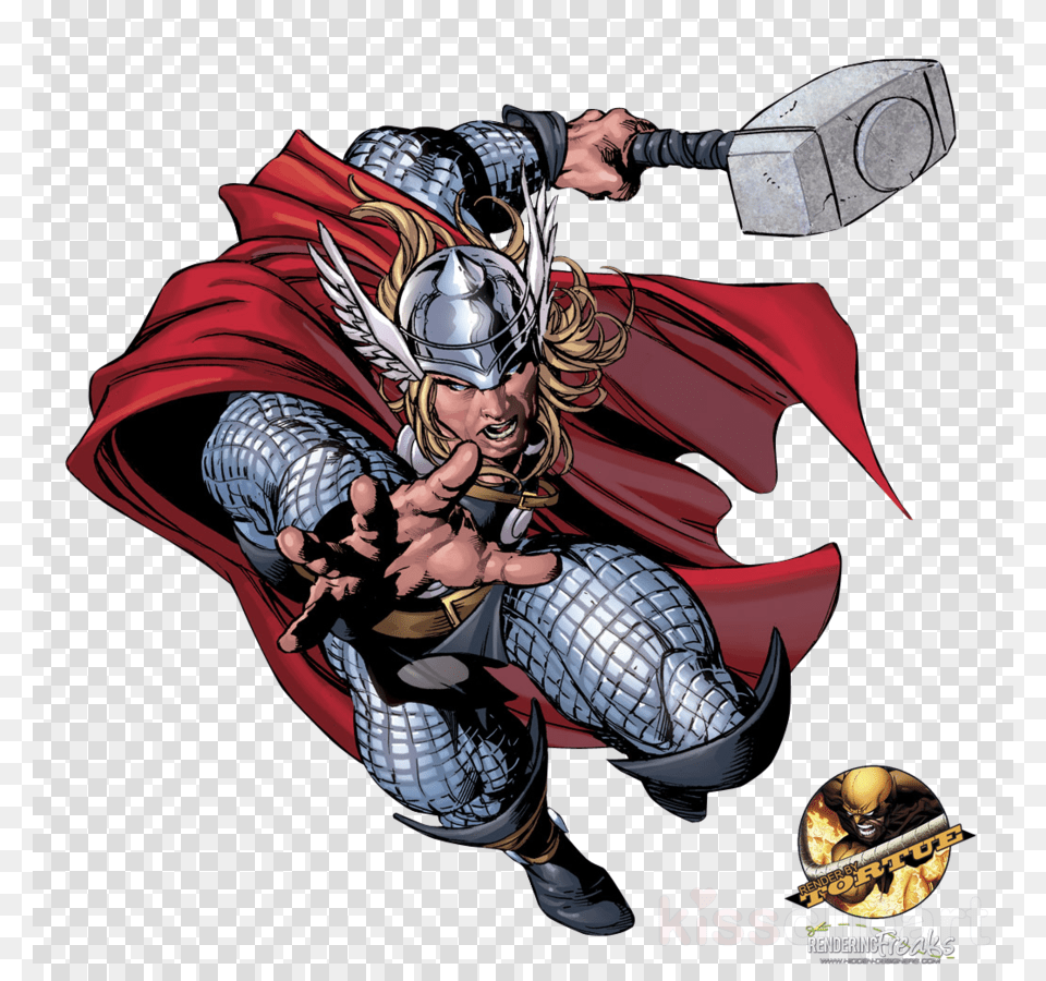 Thor Comic Clipart Thor Loki Odin Marvel Universe Action Figure Thor, Publication, Book, Comics, Person Free Png Download