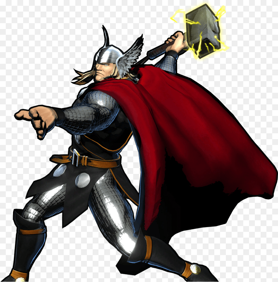 Thor From Marvel In Video Games Marvel Vs Capcom 3 Thor, Adult, Female, Person, Woman Png