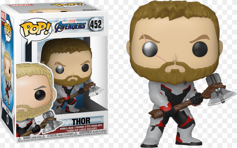 Thor In Team Suit Pop Vinyl Figure Funko Pop De Avengers Endgame, Book, Comics, Publication, Baby Free Png Download