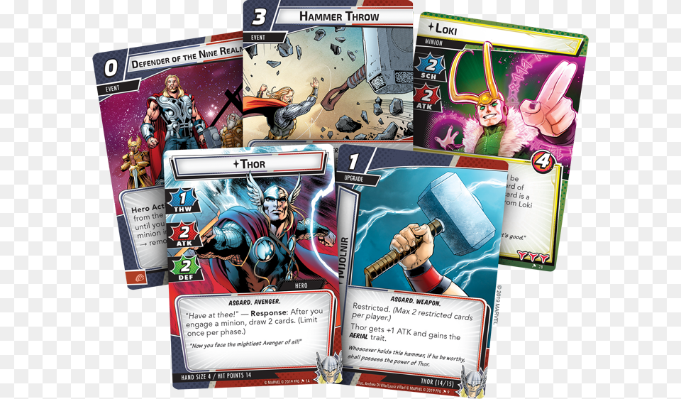 Thor Marvel Champions Card Game, Book, Comics, Publication, Advertisement Free Png Download
