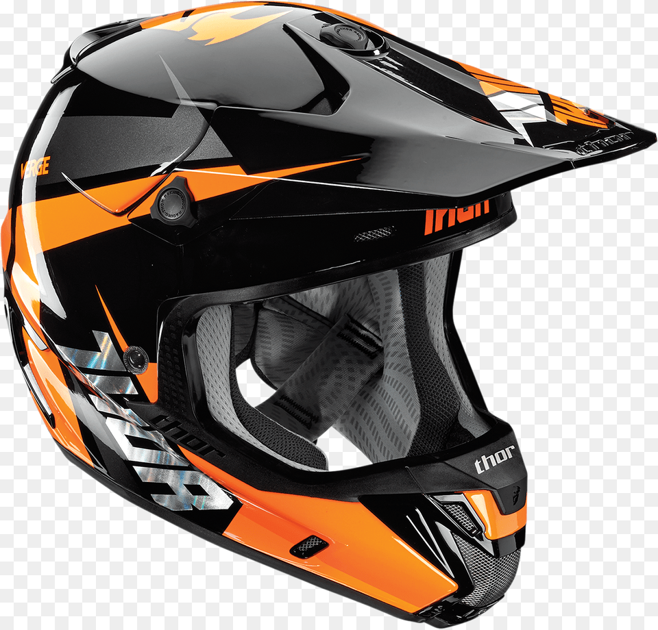 Thor Mx Verge Motocross Helmet Rebound Black Flo Orange Verge Thor Helmet, Crash Helmet, Clothing, Hardhat Free Png