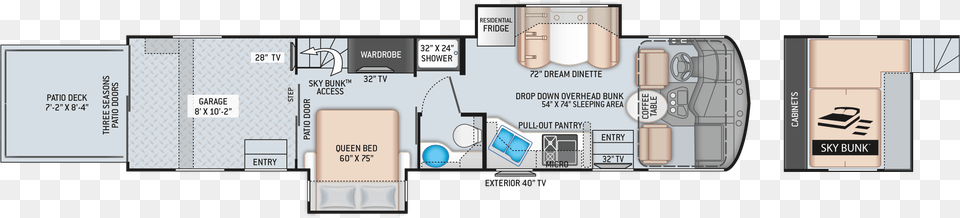 Thor Outlaw Toy Hauler Floor Plans, Diagram, Floor Plan Png