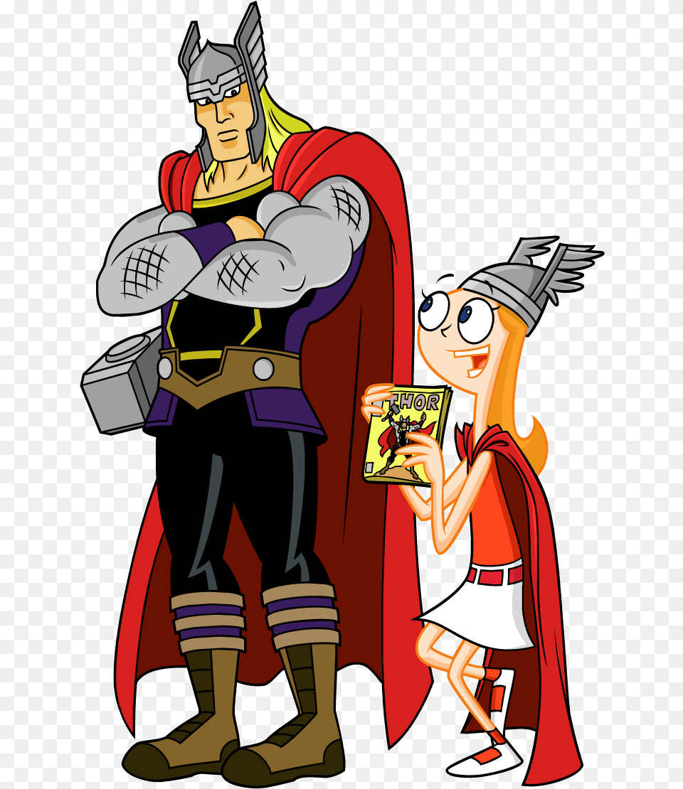 Thor Phineas And Ferb Mission Marvel Clipart Phineas Y Ferb Mission Marvel, Book, Comics, Publication, Cape Free Png