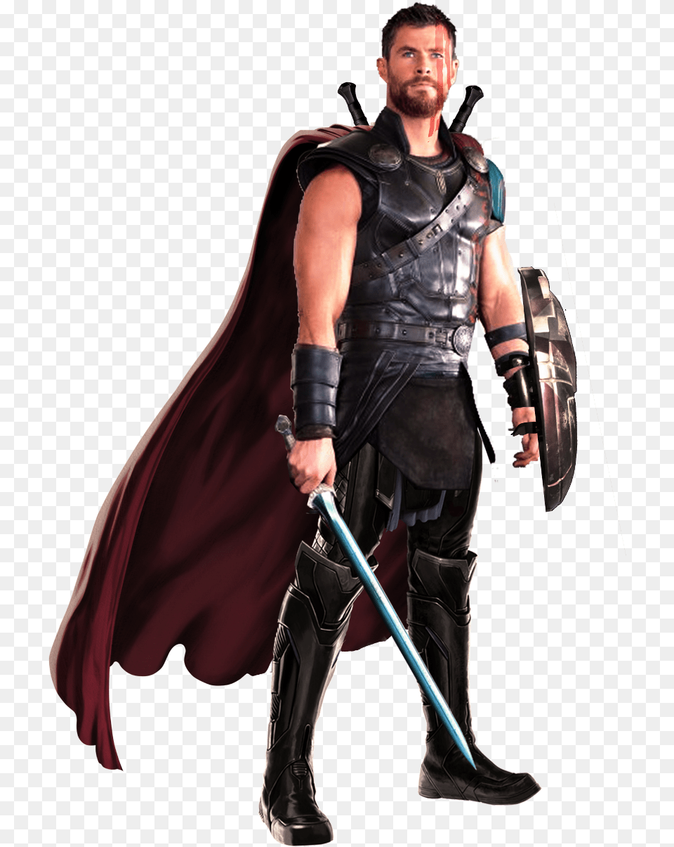 Thor Ragnarok Thor Final By Hb Transparent Db1myh7 Thor Ragnarok Costume Diy, Weapon, Sword, Person, Man Png Image