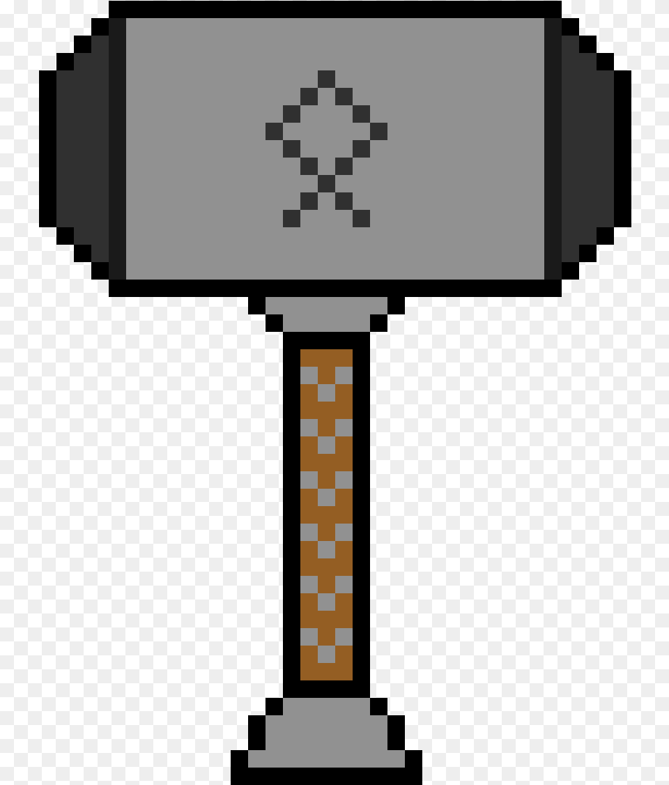 Thor S Hammer Thor39s Hammer Pixel Art, Device, Tool, Mallet, Cross Free Png Download