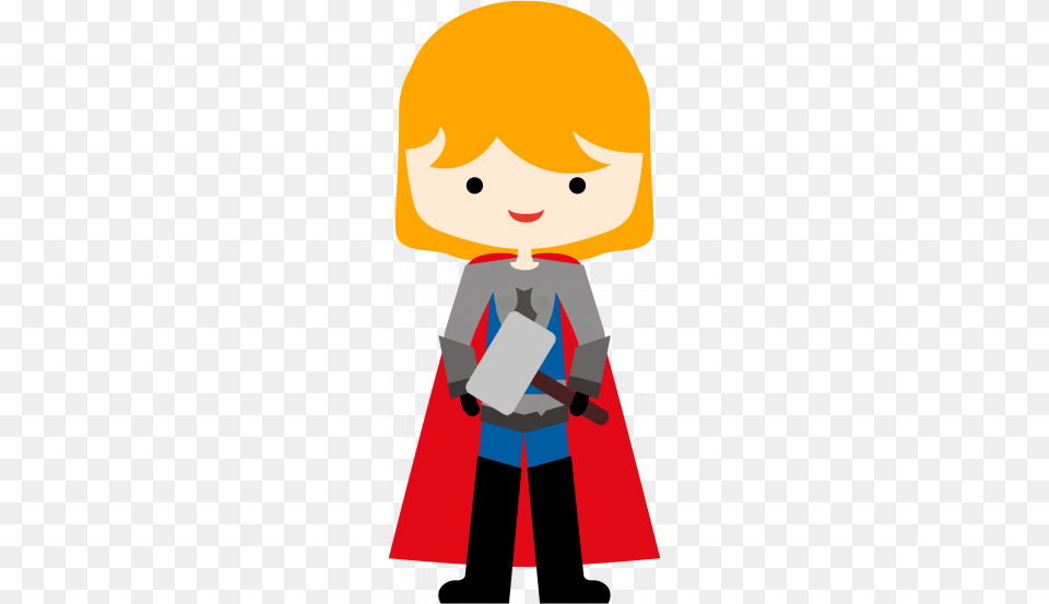 Thor Svg Baby Cartoon Minus Super Herois, Cape, Clothing, Person, Book Free Png Download
