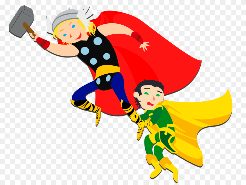 Thor Vector Katamari And Loki, Baby, Person, Cape, Clothing Png