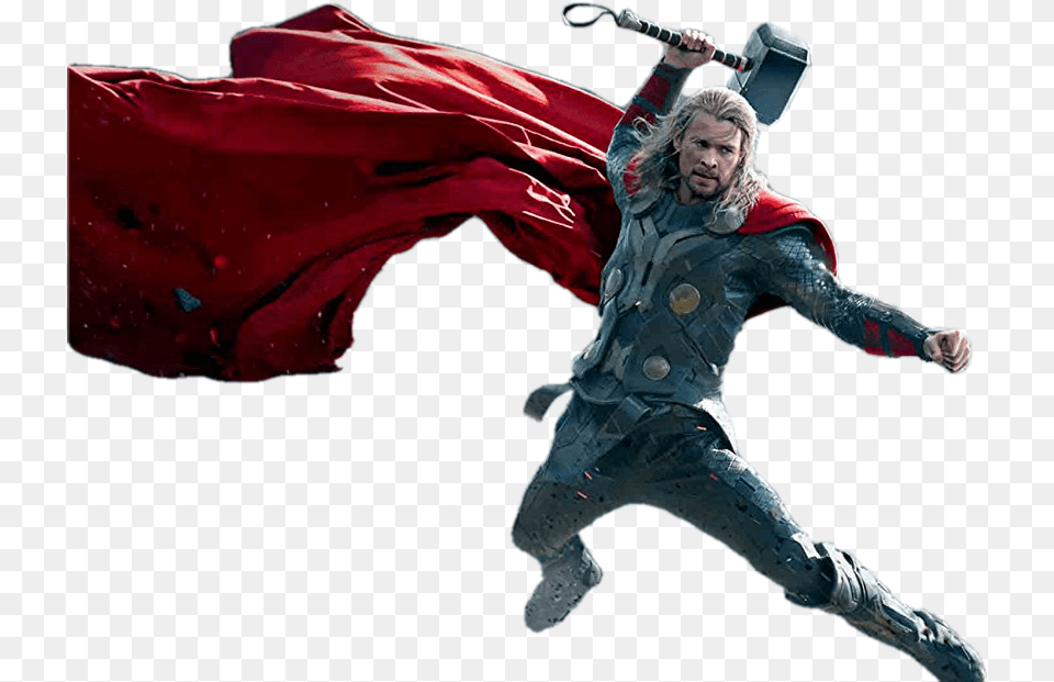 Thor Vector Transparent Transparent Thor, Adult, Weapon, Sword, Person Free Png Download