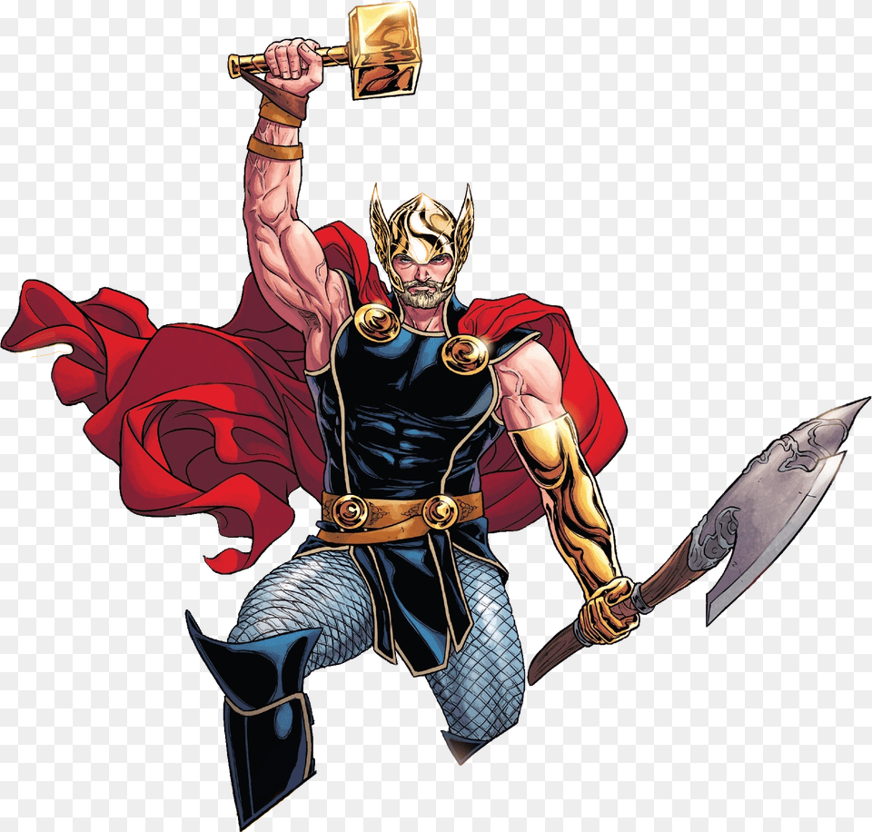 Thor With Golden Hammer, Adult, Person, Female, Woman Png Image