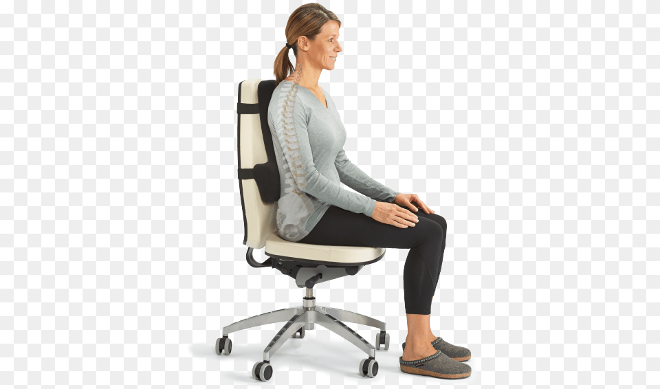 Thoracic Lumbar Support In Use Proper Back Support Chair, Adult, Sitting, Person, Home Decor Free Transparent Png