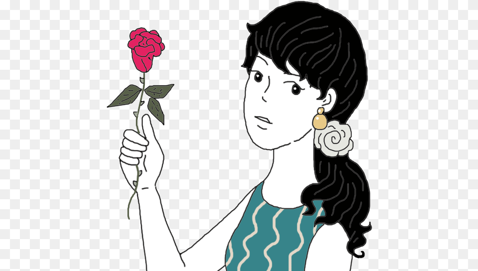 Thorns Illustration, Rose, Plant, Flower, Woman Png Image