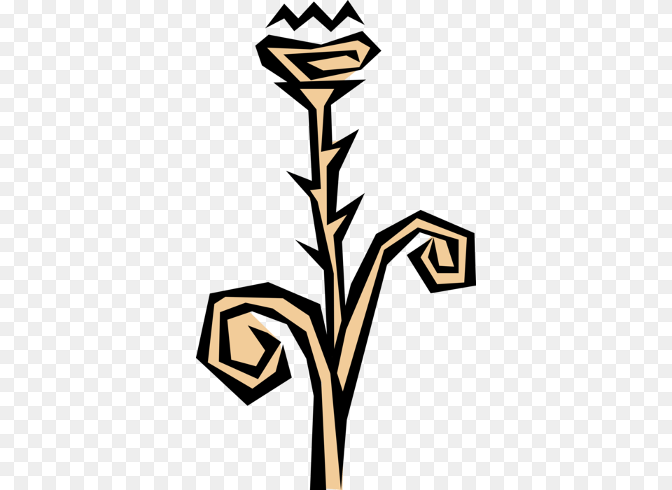 Thorny Rose, Cross, Symbol Free Png