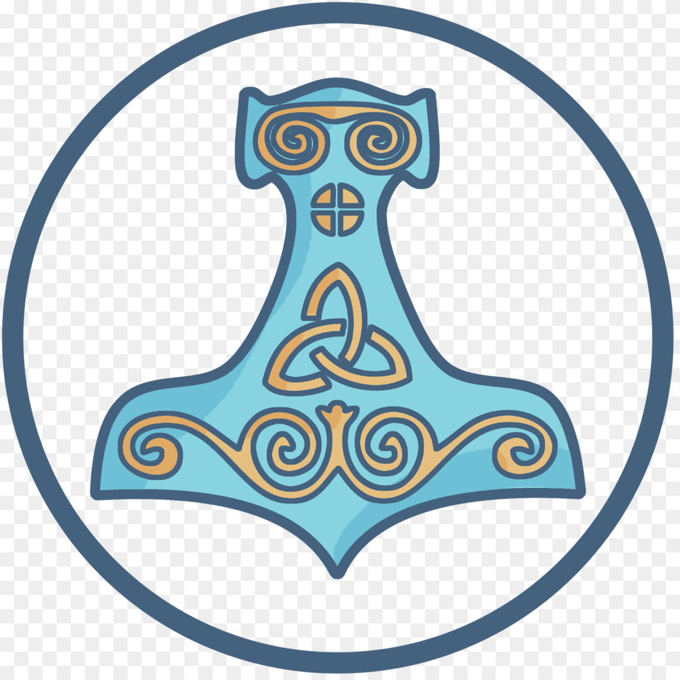 Thors Hammer, Emblem, Symbol, Cross, Logo Png Image