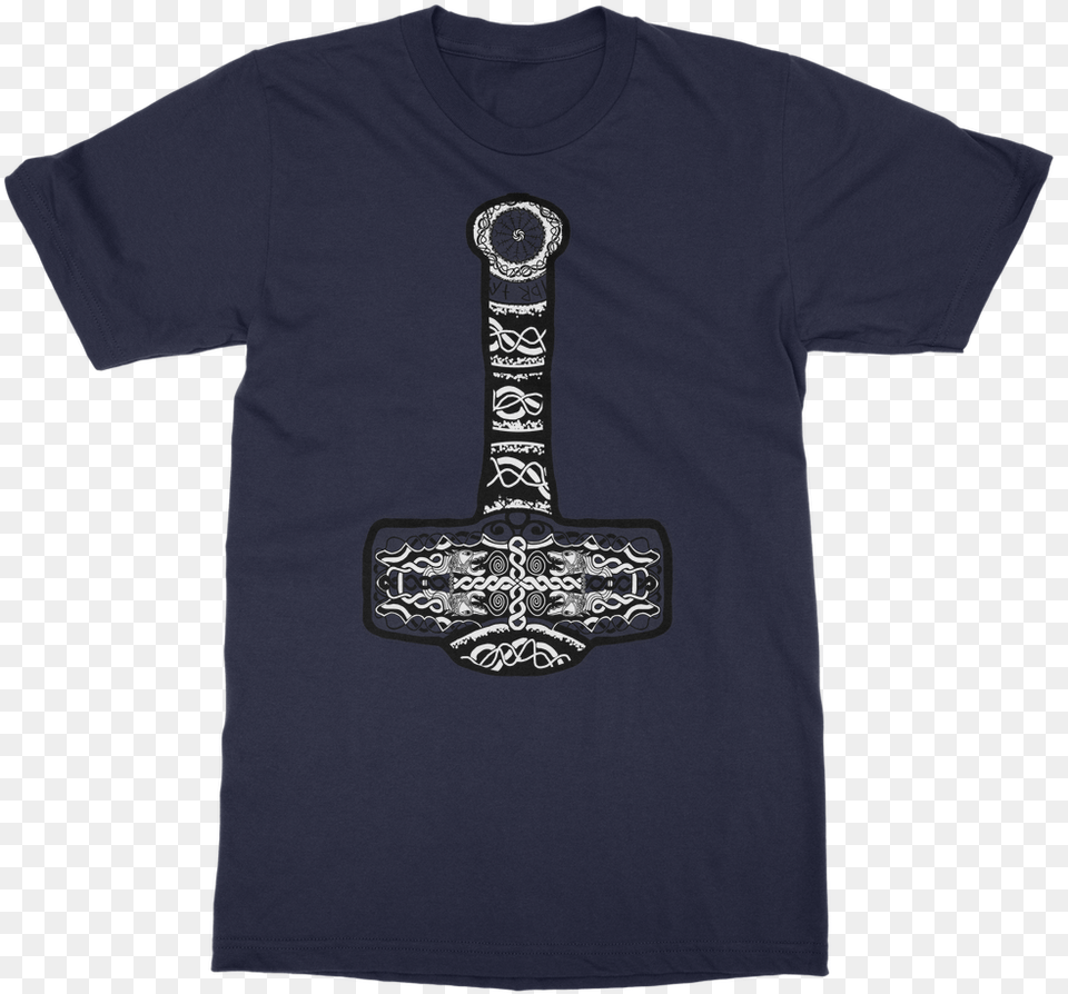 Thors Hammer Classic Adult T Shirt Mega Drive T Shirt, T-shirt, Clothing, Cross, Symbol Png Image