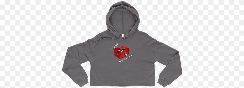 Thot Breaker Cropped Hoodie Crop Top, Clothing, Hood, Knitwear, Sweater Free Transparent Png