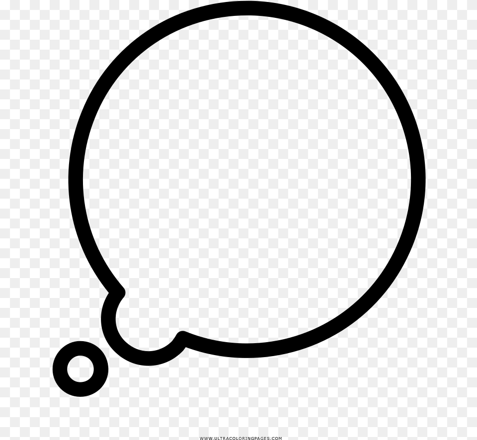 Thought Bubble Coloring, Gray Png Image