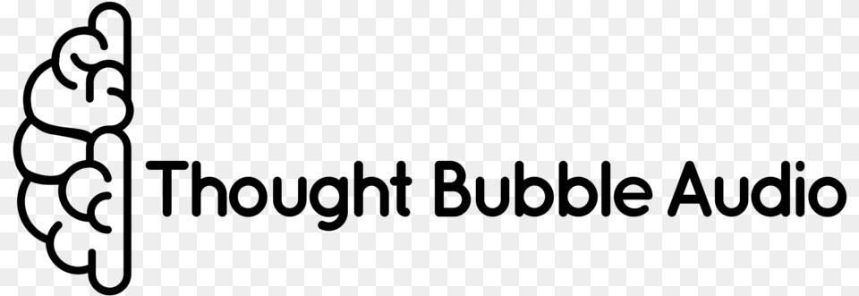 Thought Bubble Logo Horizontal Black Monochrome, Gray Free Png
