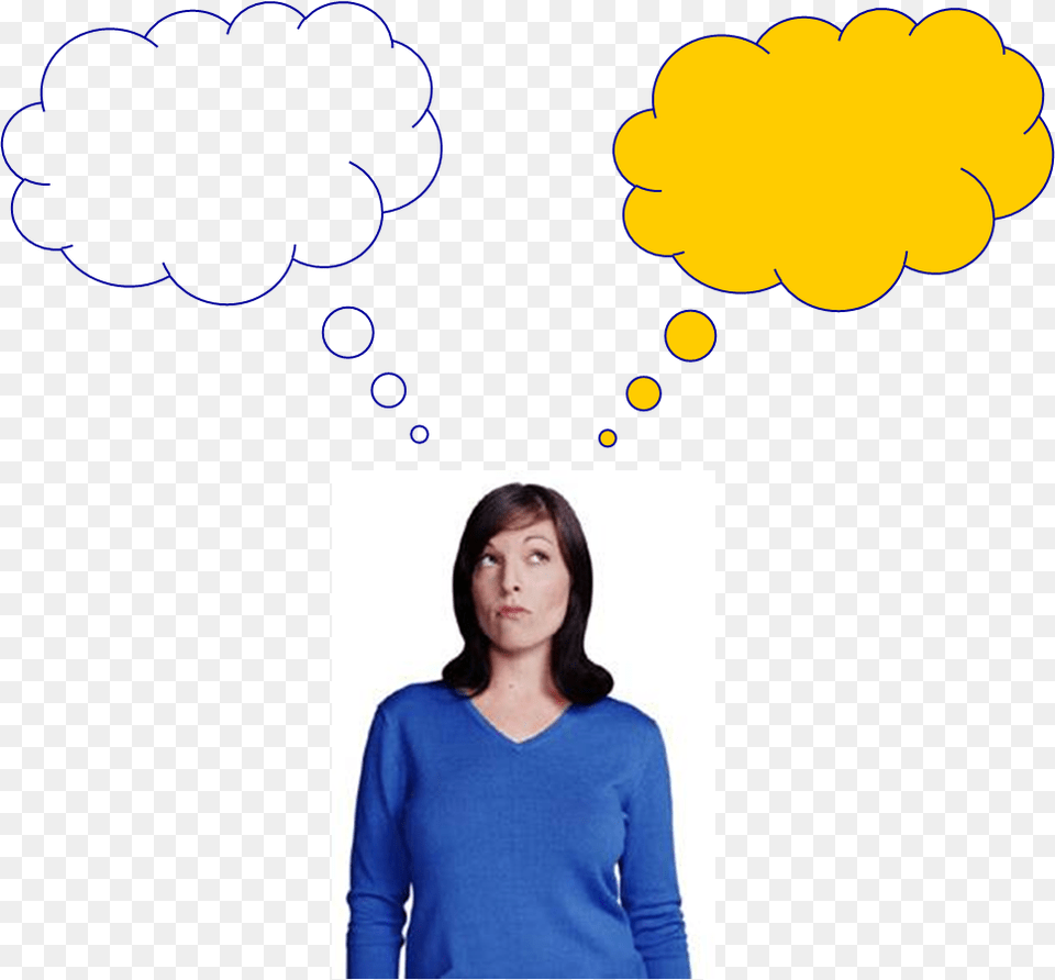 Thought Bubbles With People, Adult, Sleeve, Person, Long Sleeve Png Image