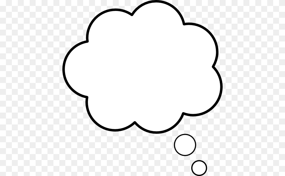 Thought Cloud Thin Outline Clip Art, Smoke Pipe, Stencil Png Image