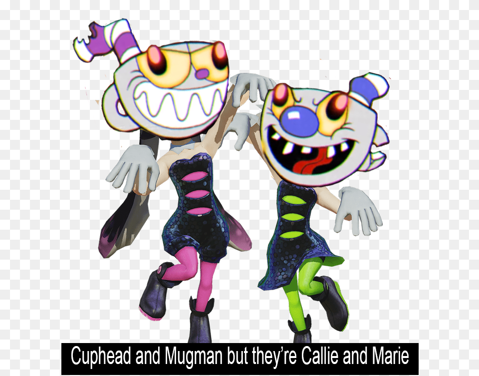Thought It Would Be Funnier To Use The Bad End Cuphead Hypnotized Squid Sisters, Purple, Baby, Person, Clothing Png Image