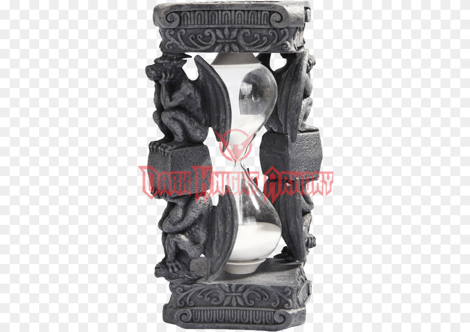 Thoughtful Gargoyle Sandtimer Pacific Giftware Guardian Winged Gargoyle Sandtimer, Hourglass, Beverage, Milk, Adult Png Image