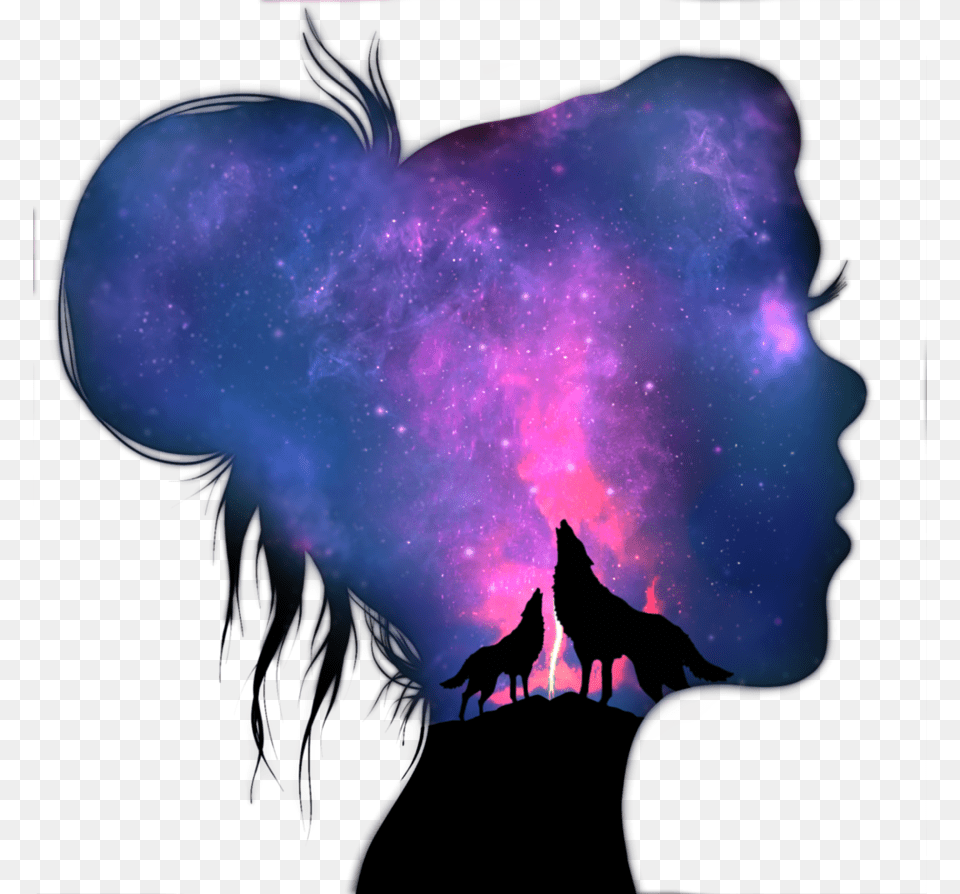 Thoughtful Nebula, Silhouette, Outdoors, Night, Nature Free Png