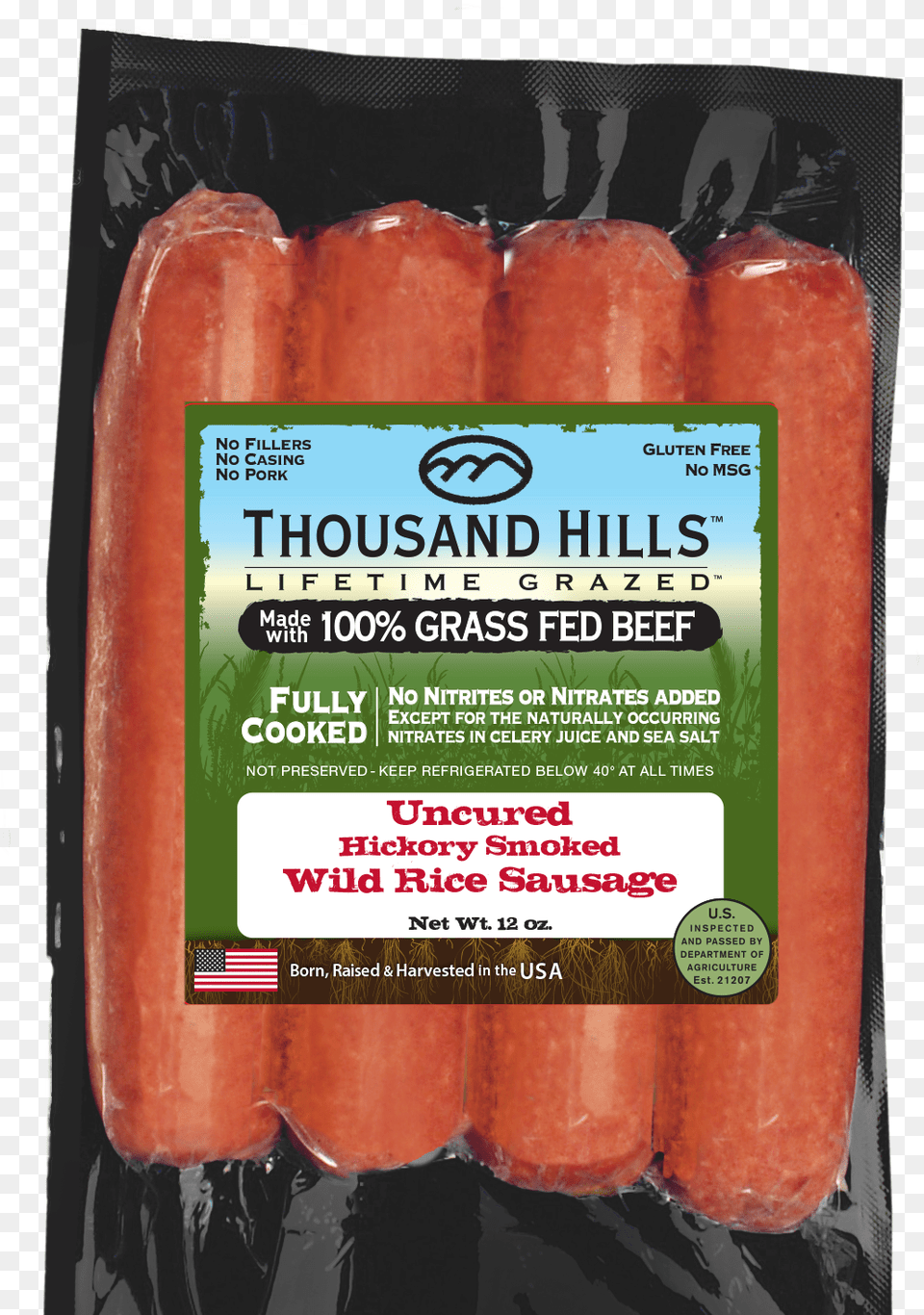 Thousand Hills Beef Stick, Food, Ketchup Png Image