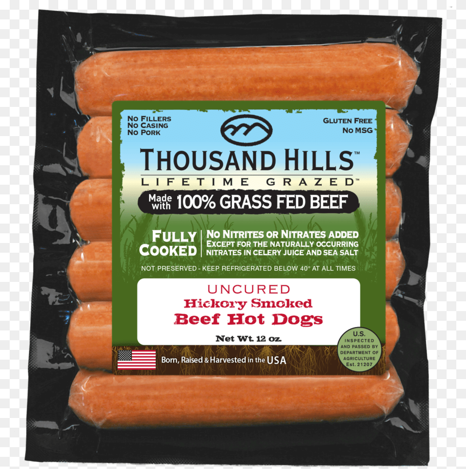 Thousand Hills Beef Stick, Food, Hot Dog Png Image