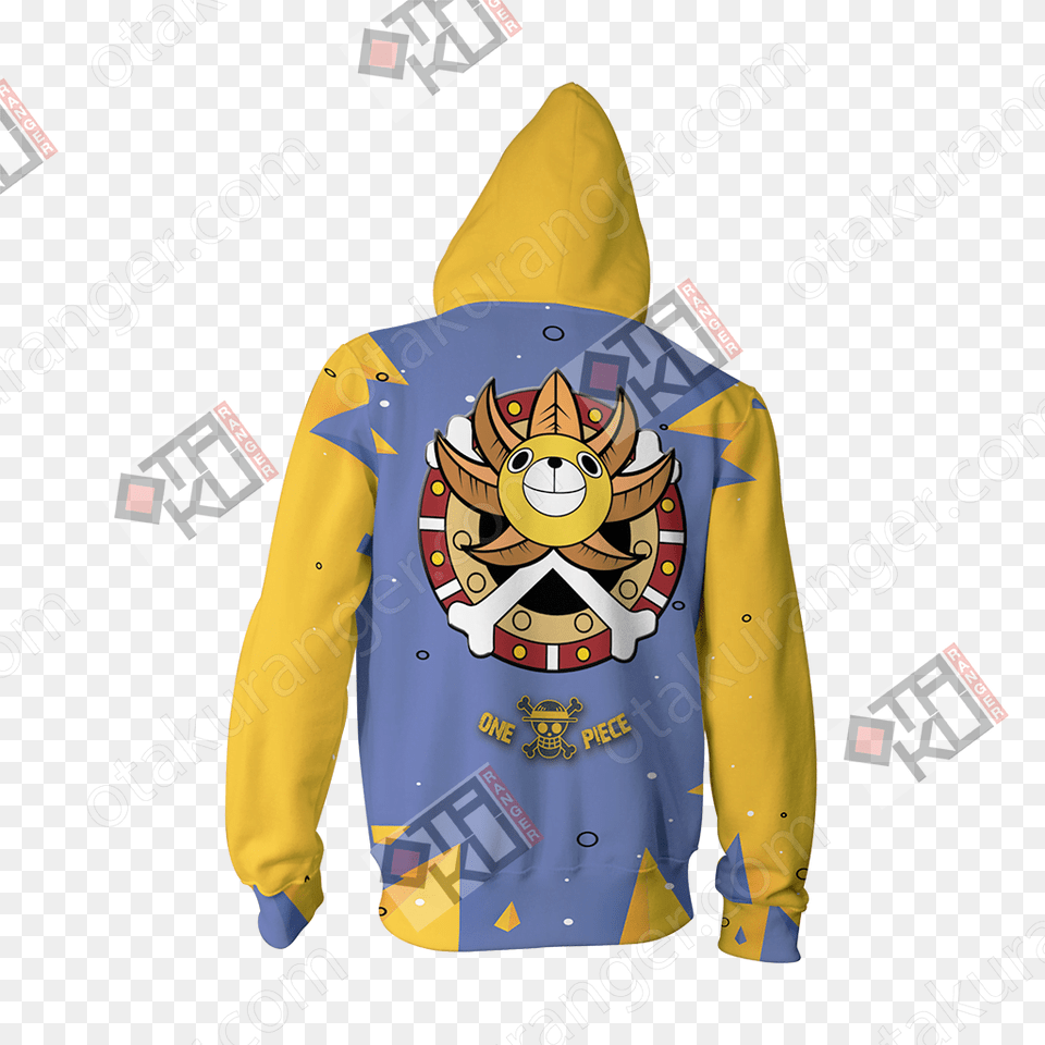 Thousand Sunny Zip Up Hoodie Jacket Cartoon, Clothing, Coat, Raincoat, Baby Png