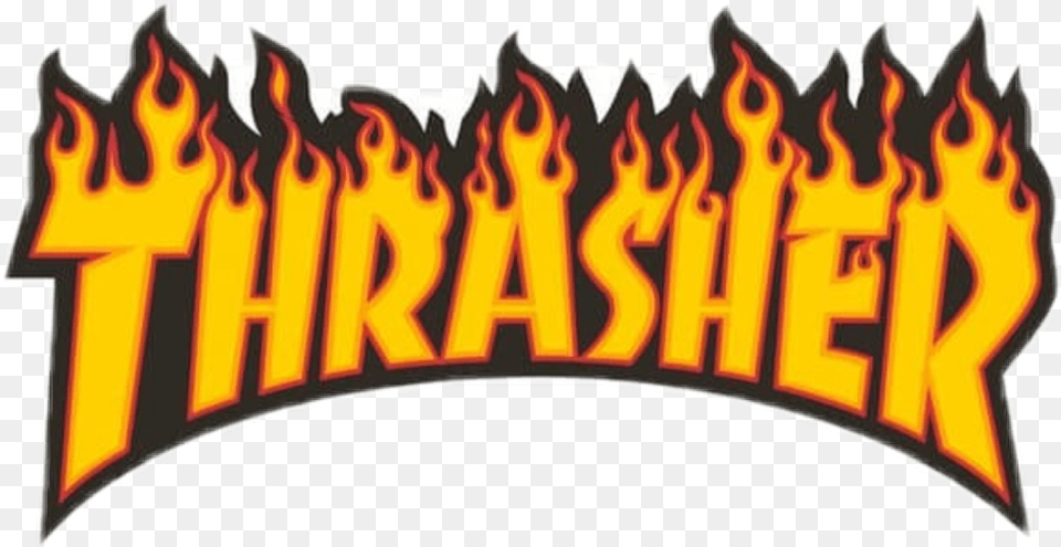Thrasher Flames Fire Trend Cute High Resolution Thrasher Logo, Flame, Bonfire Free Transparent Png