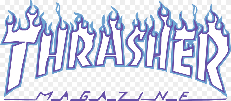 Thrasher Logo Blue Thrasher Logo, Art, Text, Person Free Png Download