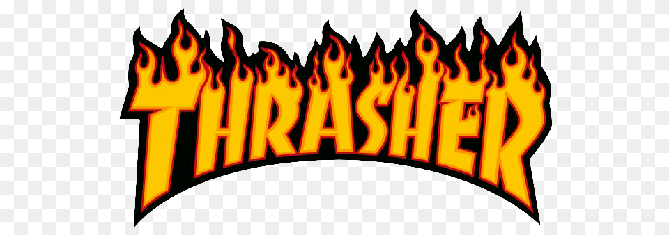 Thrasher Logo Image, Fire, Flame, Dynamite, Weapon Png